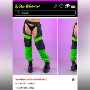 ISO: Rave Wonderland - Toxic Green Chaps